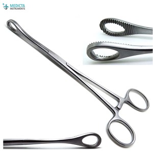 Fórceps de esponja quirúrgica Foerster Instrumentos médicos de acero inoxidable dentado de 8 pulgadas para hospital - Product Image 3