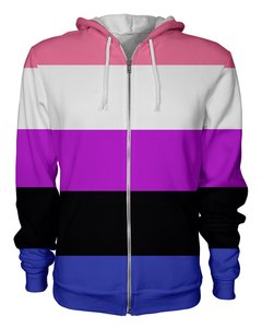 เสื้อฮู้ดธงชาติ Genderfluid Pride - Product Image 3