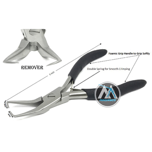 Premium Black Stainless Steel Microlink Bead Removal <b>Tool</b> Effortless Hair Extension Beads Remover <b>Pliers</b> - Product Image 3