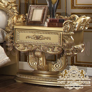 Juego de Muebles de Dormitorio Tradicional Dorado de Lujo, Juego de Muebles de Dormitorio Tamaño King CAL, Cama Tallada en Oro de Lujo y Juego de Dormitorio - Product Image 5