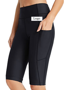 Hot Selling <b>Womens</b> Knee Length Long <b>Swim</b> <b>Shorts</b> High Waisted <b>Swim</b> Capris Pants With Pockets From Bangladesh - Product Image 2