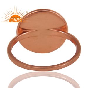 Anillo de cóctel de diseño de astrología, joyería de plata Lisa hecha a mano, oro rosa de 14k, joyería de plata de ley chapada - Product Image 3