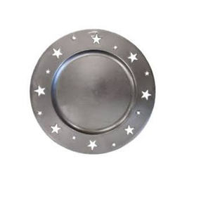 Plato de metal pulido brillante para mesa de comedor de bodas, plato de carga para servicio decorativo - Product Image 5