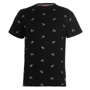 เสื้อยืดผ้าโพลีเอสเตอร์สำหรับผู้ชายมาใหม่เสื้อถักแขนสั้นคอกลมพิมพ์ลายระบาย100% - Product Image 5