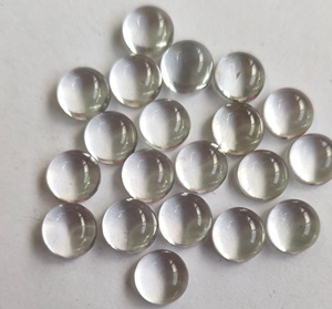 Cabujones de topacio blanco Natural, cabujones redondos de 2mm a 8mm, de alta calidad - Product Image 1