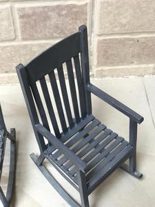 Focus à bascule rustique en fer métal, finition grise, Miniature, pour décoration de la maison, Top de Table, mini chaise, meilleure vente, livraison gratuite - Product Image 5