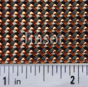 Tela de fibra de carbono híbrida con purpurina de cobre - Product Image 3