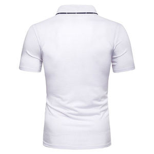 เสื้อโปโลสำหรับผู้ชายเสื้อกอล์ฟสีพื้นแขนสั้นสั่งทำได้ตามต้องการ - Product Image 5