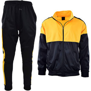 High Quality Wholesale Men And Women Color Block Gym Wear Training Zipper Tracksuits Set - Product Image 6