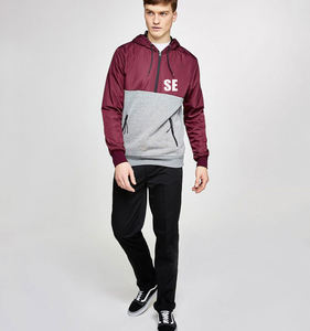 Custom <b>Oversize</b> Hip Hop Plain <b>Hoodie</b> Blank Kangaroo Fleece <b>Sherpa</b> <b>Hoodie</b> Mens With Half Zipper Placket - Product Image 3