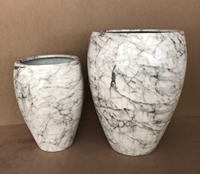 Pots à fleurs en fibre de verre de style moderne Chau Viet, pour jardin et maison, écologiques, légers, durables, pour l'intérieur et l'extérieur