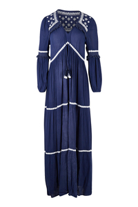 Vestido largo de Abaya bordado para mujer, Vestido largo de estilo musulmán, Jilbab, islámico, Oriente Medio - Product Image 4