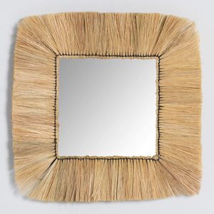 Square Woven Seagrass <b>Mirror</b> Seagrass <b>Wall</b> <b>Mirror</b> Seagrass Square <b>Mirror</b> Frame Rustic and Aesthetic Decoration For Home - Product Image 2