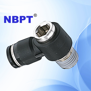 OEM <span class=keywords><strong>DEM</strong></span> Hexagon Allen Head BSPT Rosca macho Codo giratorio Un toque Empuje para conectar la llave de pezón de ajuste por NBPT - Product Image 2