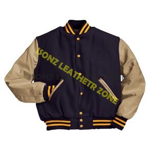 Veste de style universitaire personnalisée ISONZ LEATHER ZONE coupe-vent respirante doublée de polaire pour hommes - Product Image 4