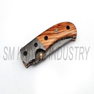 Couteau de poche pliant damas couteaux, (smk1236) joli couteau multifonctionnel en acier, damas fait à la main, 59-60HRC - Product Image 6