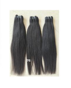 หนังกำพร้าดิบชาวเปรูชิดกัมพูชาธรรมชาติสีดำ24 "นิ้วตรงมนุษย์มัดผมผู้หญิงอินเดียขยายผู้ขาย - Product Image 1