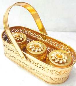 Contenedor Decorativo de Hierro con Diseño Personalizado, Bandeja con Cesta, Estilo Medieval, Marca Edge, Almacenamiento Multifuncional, Fábrica India - Product Image 4