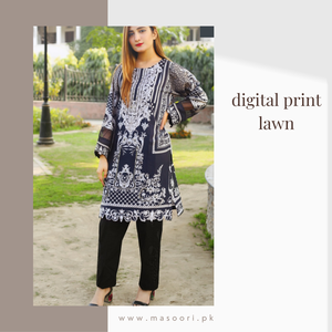 Pelouse d'impression numérique de haute qualité/robes de femmes indiennes pakistanaises 2020 salwar kameez robe de collection Lawn Kurti - Product Image 1