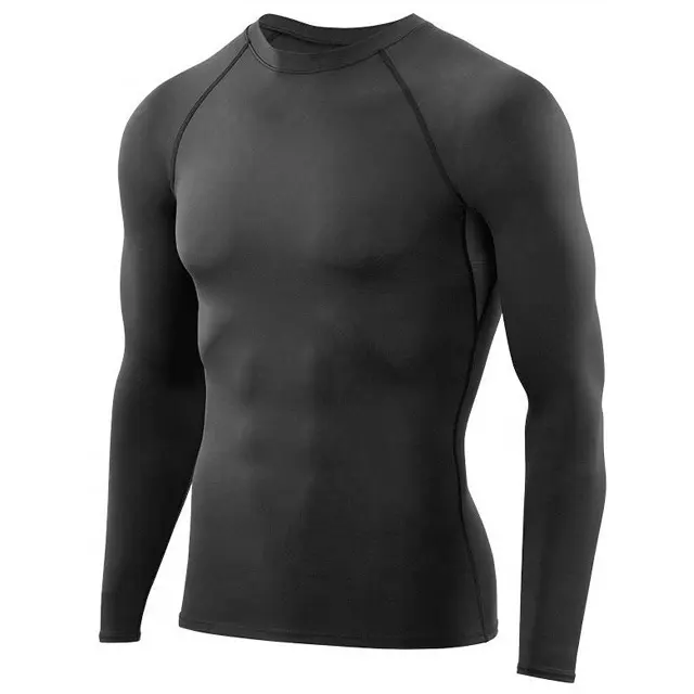Men Compression Rash Guard Long Sleeve Skins Shirts MMA BJJ Wear Quick Rash Guard Long Sleeve Jiu Jitsu Compression MMA