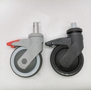 5 "tige ronde solide étanche à l'eau Anti-Corrosion Nylon plastique joug frein TPR toilette médicale chaise roulette du Viet Nam - Product Image 2