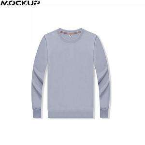 Customized <b>Navy</b> O-Neck Hoodie <b>Fleece</b> Cotton Sweatshirt Personalized Winter Heavy Plain Dyed Pullover - Product Image 5