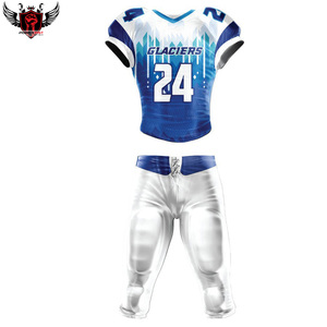 Vente en gros de vêtements de football américain de meilleure qualité, design personnalisé, nouvel ensemble d'uniformes imprimés numériquement, confortable, respirant, grande taille - Product Image 5