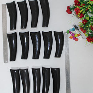 Poignée en corne de buffle de forme ronde pour poignée de couteau Fabricant et exportateur de plaque de corne de couleur noire de Tradnary Sambhal India - Product Image 1