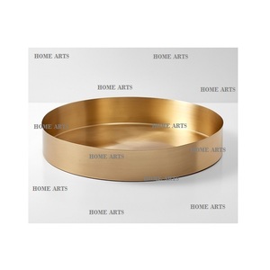 Plato para servir comida de latón de diseño clásico Plato para servir comida de color dorado de calidad superior al precio más barato - Product Image 6