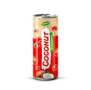 Agua de coco con sabor a melocotón natural 250ml Bebida de jugo de frutas y verduras frescas de Vietnam - Product Image 3