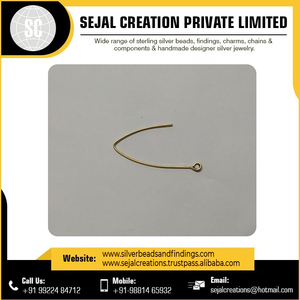 Crochets d'oreille fantaisie Fils d'oreille en argent de haute qualité Fils d'oreille en forme de rein De l'Inde résultats de boucles d'oreilles en argent sterling DE VENDEUR ET FOURNISSEUR INDIEN - Product Image 5