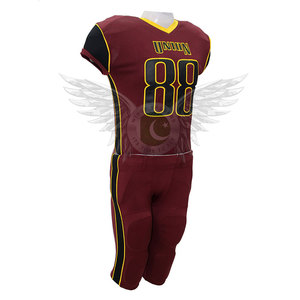 Uniformes de Fútbol Americano Personalizados de Alta Calidad, Transpirables, Talla Grande, Cuello en V, con Impresión por Sublimación, Secado Rápido para Deportes - Product Image 3