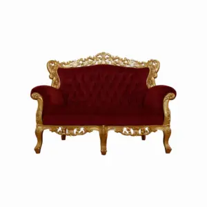 Yüksek kaliteli mobilya barok kanepe 2 koltuk oturma odası mobilya