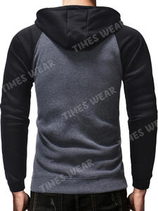 Hot Sale <b>Men's</b> Hoodies Customized <b>Zipper</b> <b>Cardigan</b> with Color Block Print Polyester/Cotton Material Good Quality - Product Image 4