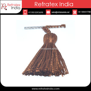 Flecos de algodón hechos a mano, mini borlas pequeñas, tripple, proveedor y fabricación por refracatex, India, 2cm - Product Image 6