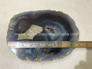 ขายส่งสีเทาอาเกตหินแก้วไวน์จานรองแก้ว - Product Image 5