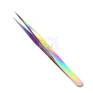 Personalized <b>Eyelash</b> Tweezers Pointed Tip Stainless Steel with Custom Logo Price - Product Image 1