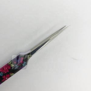 Pince à épiler droite et fine à 45 degrés avec logo personnalisé Extension de cils japonaise durable en acier inoxydable Volume des sourcils pointus - Product Image 1