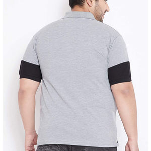 New Style Custom Logo Men Polo <b>Shirts</b> color gray Panel 100% Cotton - Product Image 4