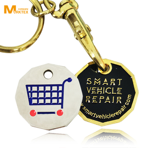 2019ใหม่12ด้านรถเข็นเหรียญพวงกุญแจพวงกุญแจสำหรับสหราชอาณาจักรปอนด์เหรียญ - Product Image 1