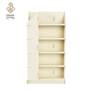 Incredibile display in legno ad incastro. Made in Italy in betulla altezza 165 cm per negozi e supermercati. - Product Image 2