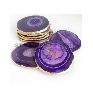 Posavasos de cristal de cuarzo irregular para vino y té, rebanada de ágata de Color aleatorio, decoración de hogar, oficina, Hotel, adornos, alfombrillas y almohadillas - Product Image 1