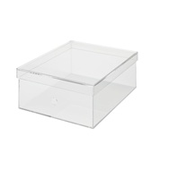 2 Tire Carrés Acrylique Cube De Rangement Petit Bonbons Faveur Boîte En Acrylique Transparent Avec Couvercle cadre acrylique plateau pour vente chaude