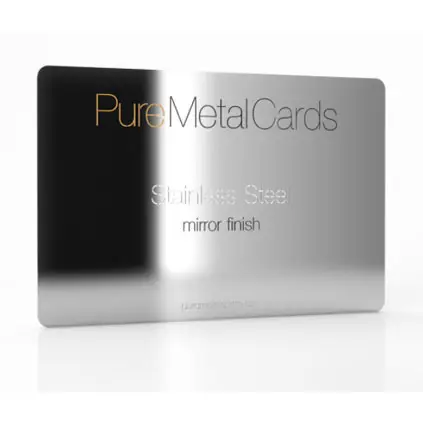 Custom bulk stainless steel creative vip metal id visiting card luxury