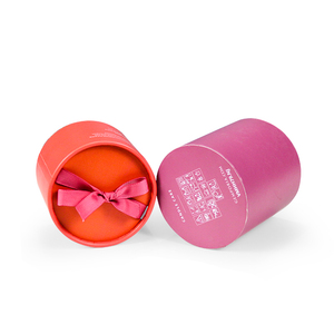 Cylinder Gift <b>box</b> Wholesale Customized Luxury Candle <b>box</b> with Bowknot Custom design <b>Round</b> Paper <b>box</b> - Product Image 3