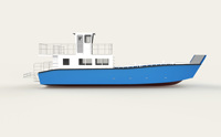 Bateau de débarquement polyvalent de 15 m, 40 passagers et capacité de chargement de 12 tonnes à vendre à Kiribati