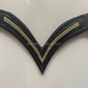 Banda de cuero para las cejas, accesorio de lujo de 3 filas de cristales transparentes de plata, diamante ostentoso, canal vacío, con relleno de costura completa y tamaños personalizados - Product Image 3