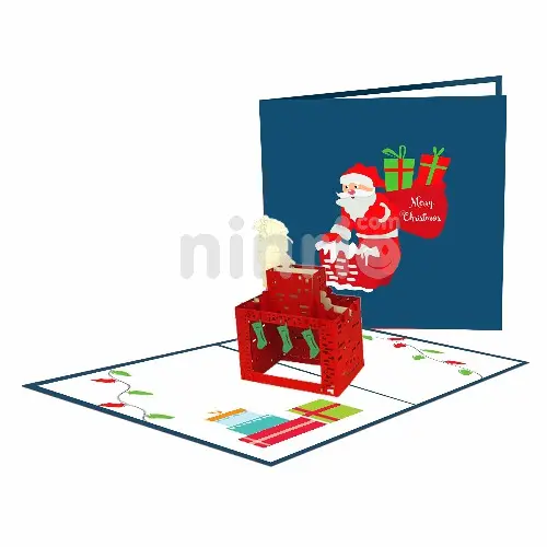 Chimneys - newest design pop up card in 2019- Christmas card - 3D pop up card