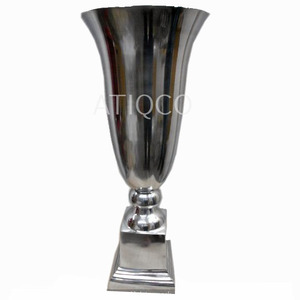 Mirror Polished Aluminium Metal Flower <b>Vase</b> Elegant and Shiny Metal <b>Vase</b> Gold Time Piece Flower <b>Stands</b> for Wedding - Product Image 2