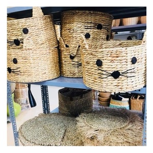 Cesta de Jacinto de animales naturales, ecológica, alta calidad, ligera, impermeable, profesional, de punto - Product Image 5